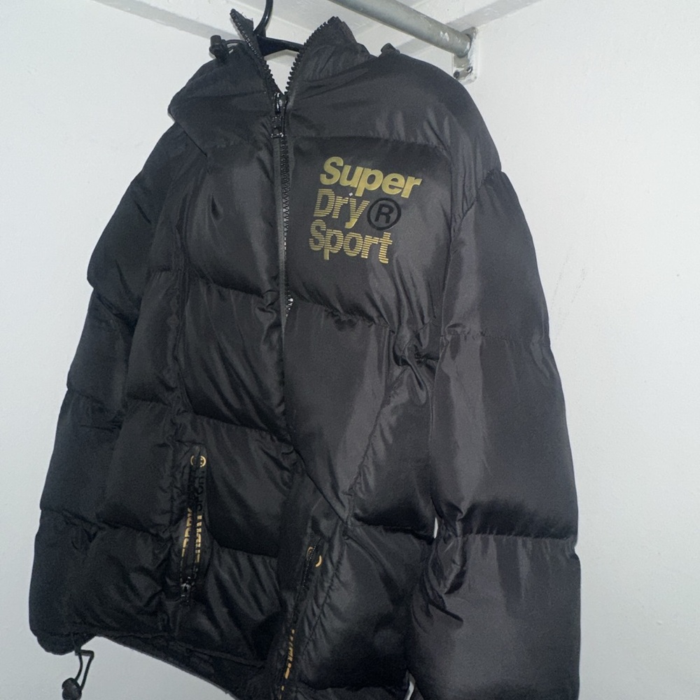 Superdry Sport Kids Black Puffer Coat